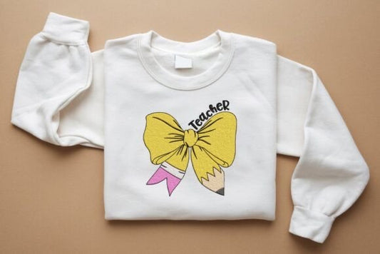 Teacher Pencil Bow